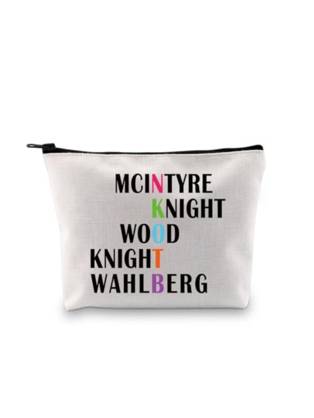 Canvas Makeup Bag Lettering Band Fan Gift Cosmetic Travel Case